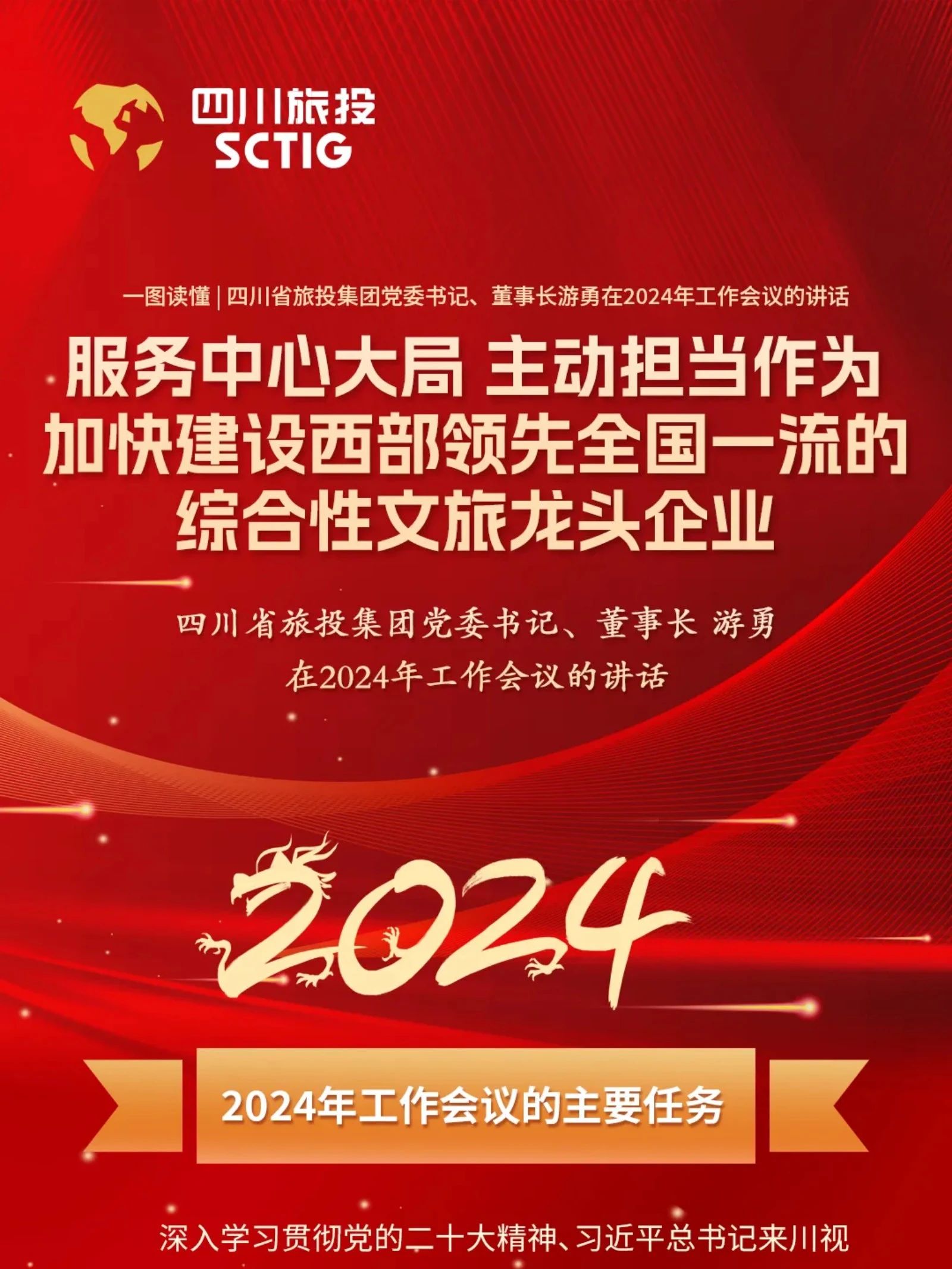 四川省尊龙凯时集团党委书记、董事长游勇在2024年工作会议的讲话